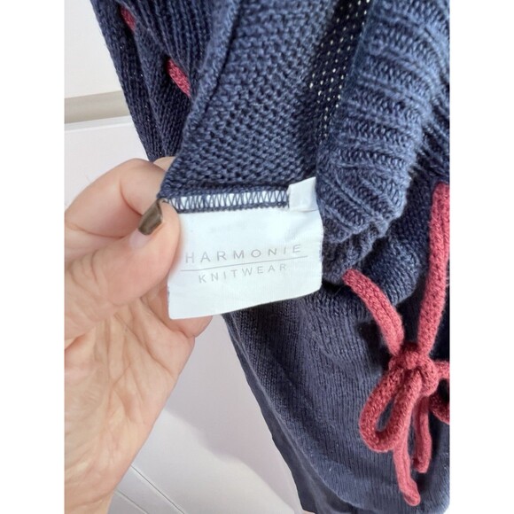 Vtg 90s Harmonie Knitwear Dance Romper Warm Up Cover Outfit Colorblock M - Picture 3 of 8